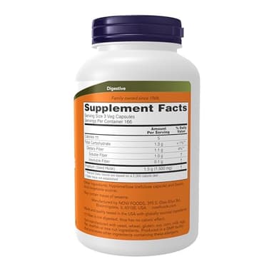 NOW Foods Supplements, Psyllium Husk Caps 500 mg, Non-GMO Project Verified, Natural Soluble Fiber, Intestinal Health*, 500 Veg Capsules - Image 2