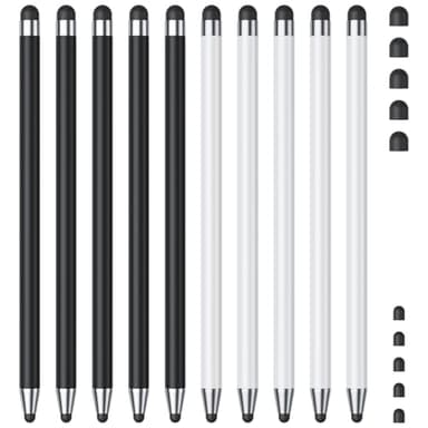 Stylus (10Pcs), Stylus Pen for Touchscreen, High Precision and Sensitivity Stylus Pen for iPad/iPhone/Samsung/Android Smartphone and Tablets, Compatible with All Capacitive Touch Screen (Black/White) - Image 1
