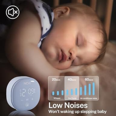 NCVI Wearable Breast Pump Hands Free with 21/24mm Flange, Portable Electric Automatic Breastfeeding Pump for Travel Work Equipped with Third-Generation Wearable Cups Non-Spill, On-The-go Size - Image 7