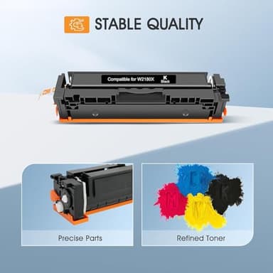 218X 218A Toner Cartridges 4 Pack 3201dw Compatible Replacement for HP 218X 218A Color Laserjet Pro MFP 3301fdw 3301cdw 3201dw 3301sdw Printer High Yield Ink Set W2180X (Black Cyan Yellow Magenta) - Image 4