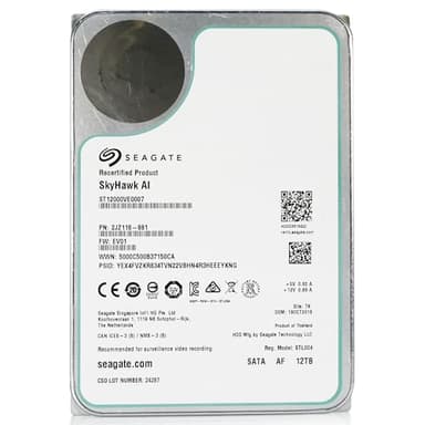 Seagate Skyhawk AI 12tb HDD 3.5 Inch SATA 6Gb/s 7200PRM 256MB Cache for NAS Internal Hard Drive for DVR NVR Security Camera System AI Application Optimization (Renewed) - Image 5