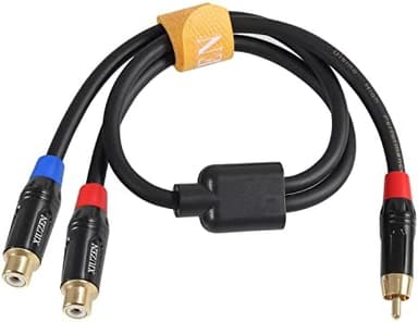 RCA Y Splitter Cable, RCA Male to 2 Female RCA Y- Adapter Stereo Audio Cable for Speaker, Subwoofer, Home Theater -1.5 feet - Image 4