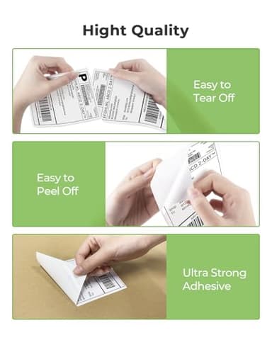 Nelko Genuine 4x6 Direct Thermal Shipping Label 500 Labels/1 Stacks, 4x6 Thermal Labels for Nelko PL70E Shipping Label Printer, Perforated and Strong Adhesive, Commercial Grade - Image 7