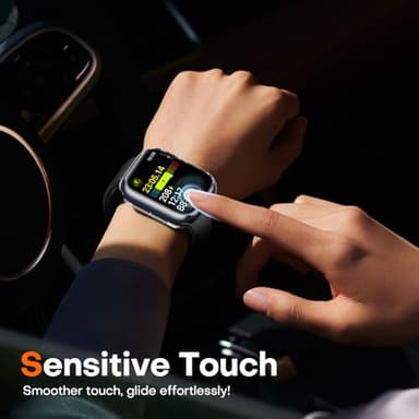 TAURI 2 Pack Hard Case for Apple Watch Series 10 (2024) 42mm, with PC Tempered Glass Screen Protector, [Scristant Resistant], [Overall Protection] Slim Cover for iWatch S10 42mm, Clear - Image 4