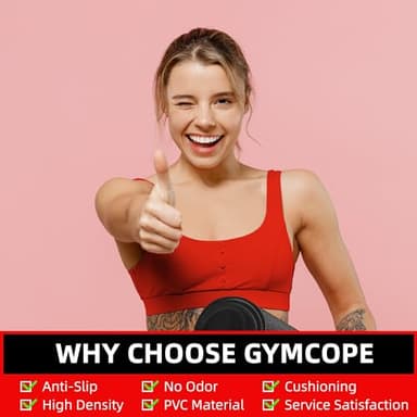 GymCope Large Exercise Mat for Home Workout,12‘x6’/10'x6'/9'x6'/8'x6'/7'x5'/6'x4' (7mm) Extra Thick Workout Mat, High-Density Gym Mat for Cardio, Jump Rope, MMA, Weights (Shoe-Friendly) - Image 9