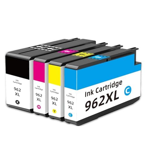 962XL 962 Ink Cartridges for HP 962 XL HP962 HP962XL Combo Pack for HP Officejet Pro 9015e 9010 9025e 9010e 9012 9015 9018 9020 9022 9022e 9025 Printer Black Cyan Magenta Yellow (4 High Yield Pack) - Image 1