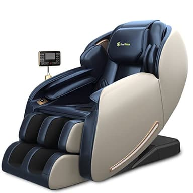 Real Relax 2025 Massage Chair Full Body, Zero Gravity SL-Track Shiatsu Massage Recliner with Heat, APP Control, Child Lock, Body Scan Bluetooth, Foot Roller, Favor 06, Blue - Image 1