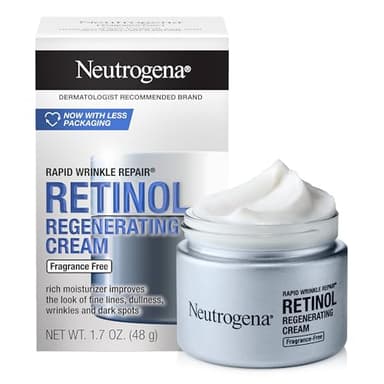 Neutrogena Rapid Wrinkle Repair Retinol Face Moisturizer, Fragrance Free, Daily Anti-Aging Face Cream with Retinol & Hyaluronic Acid to Fight Fine Lines, Wrinkles, & Dark Spots, 1.7 oz - Image 1