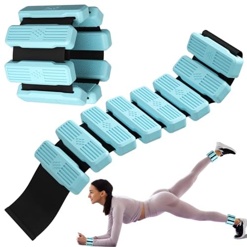 Pilates Wrist & Ankle Weights for Women, Wearable Wrist & Leg Weights Set of 2(1Lbs Each) Adjustable Ankle Weights for Walking, Yoga, Dance, Pilates, Pool Exercises and Gym(Blue) - Image 1