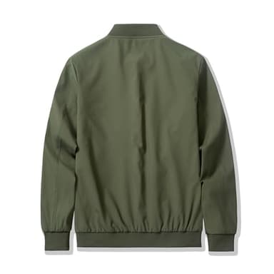 URBANFIND Men's Bomber Jackets Casual Lightweight Windbreaker Fashion Spring Fall Coats US XL Avocado Green - Image 2