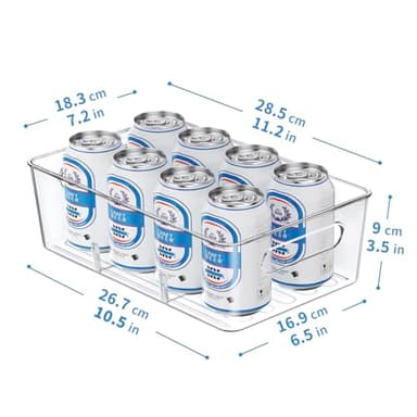 Mpotmiy 6 Pack Pantry Organizers and Storage,Clear Plastic Containers with 2 Dividers for Kitchen,Fridge Organization and Storage,Acrylic Bins for Pounches,Spice Packet,Snack organzier - Image 2