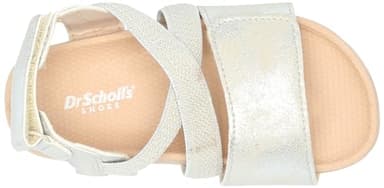 Dr. Scholl's Shoes Islander Toddler Flat Sandal Silver Stretch Gore 12 M - Image 5