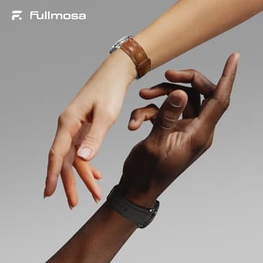 Fullmosa 18mm 20mm 22mm Leather Watch Bands Quick Release Watch Strap for Men Women, 2 Pack Soft Replacement Strap Wristband with Stainless Steel Buckle,20mm Toffee Brown&Silver/Black&Black - Image 5