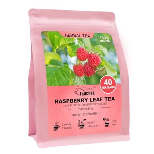 FullChea - Raspberry Leaf Tea Bag, 40 Teabags - Natural Pregnancy Tea - Pure Red Raspberry Leaf Herbal Tea - Non-GMO - Caffeine-free - Help Childbirth & Support Menstrual - Image 1