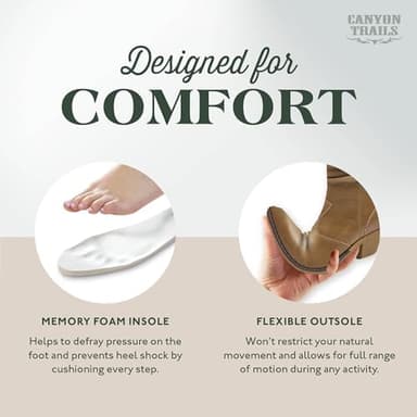 Western Cowboy Boots for Women - Durable Stack Heel and Ankle Style Cowgirl Boots - Comfortable Faux Leather Teen Girls & Women's Ankle Booties - Image 5