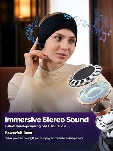 Fulext Sleep Headphones Wireless Bluetooth,Headband Headphones for Side Sleepers,Noise Cancelling Sleep Seadphones,Ideal for Housework,Travel,Yoga,Workout,Running,Sports,Gift - Image 7