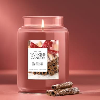 Yankee Candle, Sparkling Cinnamon Fall Scented Candle, 22oz Large Jar with up to 150 Hour Burn Time - Image 4