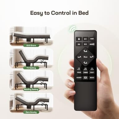 Marsail MS01-1 Twin XL Adjustable Bed Frame with Massage + 10-inch Gel Memory Foam Mattress, Adjustable Bed Base with Under-Bed Nightlight, Wireless Control Massage Adjustable Bed, Twin XL - Image 5