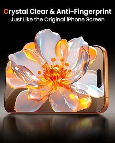 Mkeke for iPhone 17 Pro Screen Protector 3 Pack [9H+ Tempered Glass] [Military-Grade Drop Protection] [Easy Installation] Shockproof Full Edge Coverage 6.3 Inch 2025 - Image 6