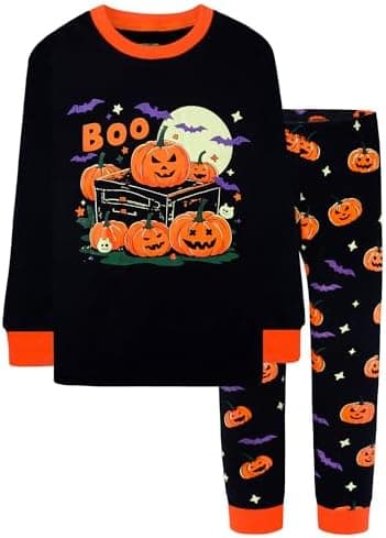 DAUGHTER QUEEN Boys & Girls 100% Cotton Holiday Pajamas, Halloween Christmas Sleepwear 18M-12Y - Image 3