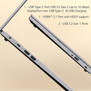 acer Aspire Premium Slim Laptop - 15.6" Full HD IPS 1080P Display - AMD Ryzen 3 7330U Quad-Core Processor - 16GB RAM - 256GB NVMe SSD - Webcam - Wi-Fi 6 - Windows 11 Pro - W/O Mouse - Image 9
