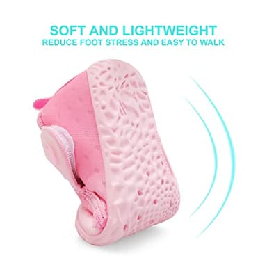 JOINFREE Toddler Sneakers for Boys Girls Slip-on Sneakers Kids Aqua Sock Barefoot Water Shoes Light Pink 18-24 Months - Image 5