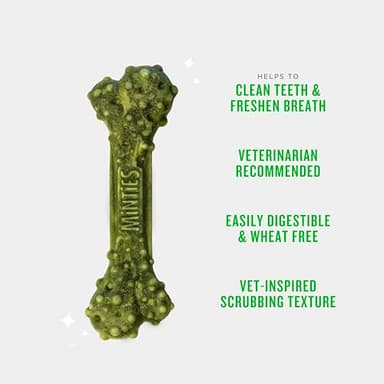 Minties Dental Chews for Dogs, 40 Count, Vet-Recommended Mint-Flavored Dental Treats for Medium Dogs 25-50 lbs, Dental Bones Clean Teeth, Fight Bad Breath, and Removes Plaque and Tartar - Image 4