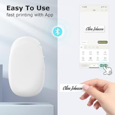 SUPVAN E10 Bluetooth Label Maker Machine with Tape, Continuous Waterproof Label, Versatile App with 35 Fonts and 1k+ Icons, Inkless Labeler for Home, Kitchen, School, Office Organization, White - Image 3