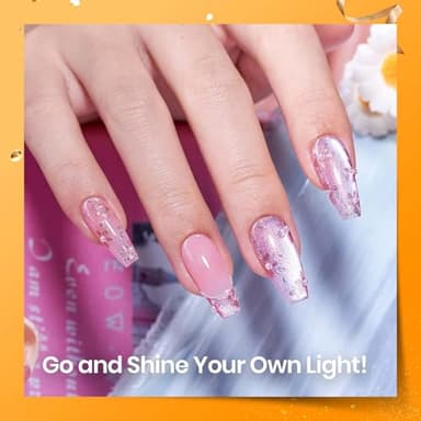 Beetles Top Coat Base Gel & Nail Glue Set-3Pcs No Wipe Top Coat Gel Nail Polish & Base Coat with 9 In 1 Nail Glue Shine Effect Long Lasting Soak Off Uv Light Lamp Diy Fall Nail Gifts for Women & Girls - Image 6