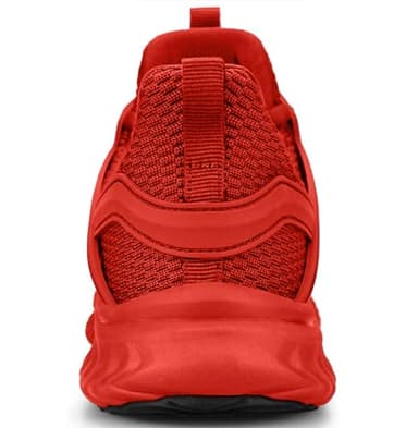 Abboos Womens Walking Shoes- Memory Foam Lightweight Tennis Shoe Sports Shoes Gym Slip On Running Sneakers Red Size 7 - Image 5