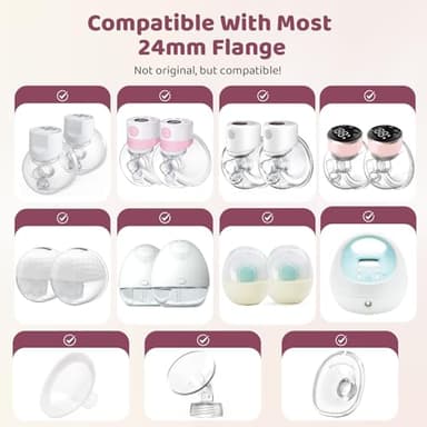 Nursi Luna Flange Sizing Kit 3 in 1 with 10PCS Flange Inserts 13/15/17/19/21mm, Silicone Flanges Insert Kit for 24mm Flange/Shield, Pumping Essentials Kit for Moms - Image 4