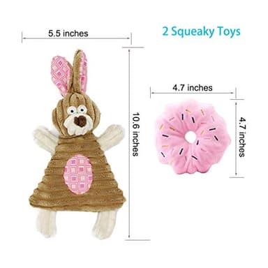 Volacopets Puppy Toys for Teething, Puppy Chew Toys for Small Dogs, Crinkle Dog Toys Small Breed Boredom and stimulating, Dog Toys for Small Dogs, Pink, 5-Pack - Image 3