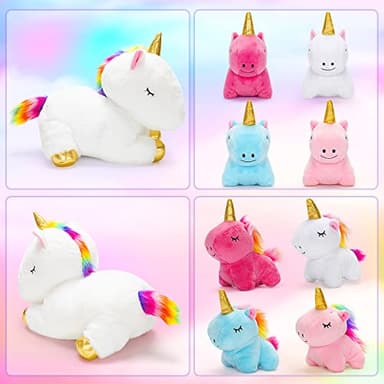 KMUYSL Toys for Girls Ages 3 4 5 6 7 8+ Years - Unicorn Mommy Stuffed Animal with 4 Baby Unicorns in Her Tummy, Soft Unicorn Plush Toys Set, Christmas Birthday Gifts for Baby, Toddler, Kids - Image 4