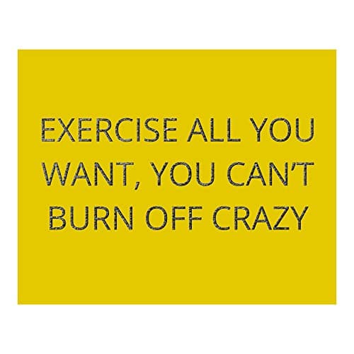 Exercise All You Want - Funny Wall ARt, This Modern Humorous Fitness Wall Art Print Is For Home Decor, Office Decor, Living Room Dceor, Shop Decor Gym Decor, Locker Room Decor, Unframed - 10 x 8 - Image 1