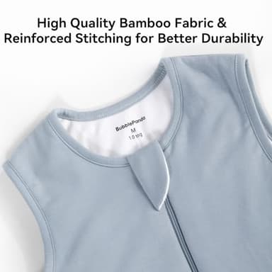 BubblePanda Rayon Made from Bamboo Toddler Sleep Sack with Feet 24-36 Months 1.0 Tog Ultra Soft Toddler Sleeping Sack 2t-3t Sleep Bag Walker Quilted Wearable Blanket with Legs 2-Way Zipper Lightweight - Image 6