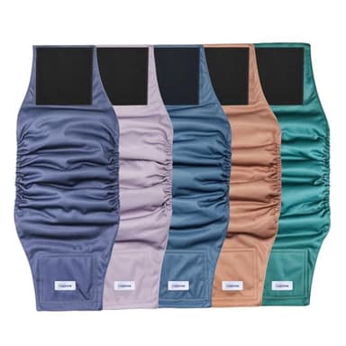 Reusable Dog Diapers Male, Premium Washable Belly Bands for Male Dogs Small, Pack of 5, High Absorbing Male Dog Wraps for Doggie & Puppy in Incontinence or Excitable Urination and Training(S) - Image 1