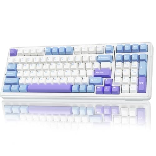 AULA F99 Wireless Mechanical Keyboard,Tri-Mode BT5.0/2.4GHz/USB-C Hot Swappable Custom Keyboard,Pre-lubed Linear Switches,Gasket Structure,RGB Backlit Gaming Keyboard for PC/Tablet/Xbox/PS4/PS5 - Image 1
