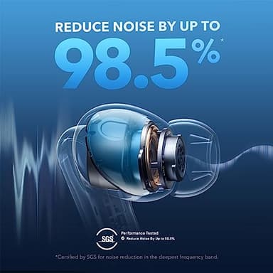 Soundcore by Anker Liberty 4 NC Wireless Earbuds, 98.5% Noise Reduction, Adaptive Noise Cancelling to Ears and Environment, Hi-Res Sound, 50H Battery, Wireless Charging, Bluetooth 5.3 - Image 6