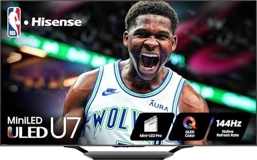 Hisense 65-Inch Class U7 Series Mini-LED ULED 4K UHD Google Smart TV (65U7N, 2024 Model) - QLED, Dolby Vision IQ, Dolby Atmos, Full Array Local Dimming, 144Hz Game Mode Pro, VRR, Alexa Compatibility - Image 1