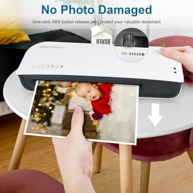 Laminator, A4 Laminater Machine, 9 Inch Thermal Laminater Machine, 4 in 1 Personal Desktop Cold Laminator with Paper Cutter and Corner Rounder 15 Laminating Pouches for Office School Business Use - Image 4