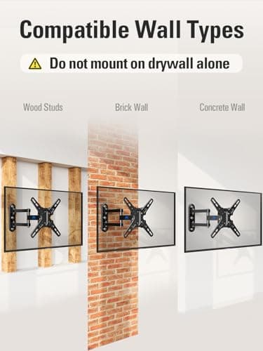 Mounting Dream UL Listed TV Mount Swivel and Tilt for Most 13-42 Inch TVs, Full Motion TV Wall Mount Bracket with Articulating Arm, Max VESA 200x200mm, Loading 50 lbs, MD2465 - Image 6