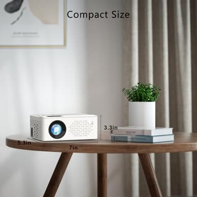 TMY 1080P Full HD Portable Mini Projector, Upgraded Bluetooth Movie Projector with Screen, Compatible with TV Stick Smartphone/HDMI/USB, Indoor & Outdoor Use - Image 8