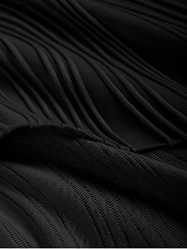 ZAFUL Textured Sarong Coverups for Women Tie Side Beach Sarong OneSize 4-Black - Image 5