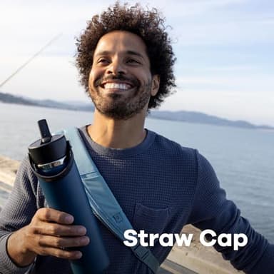 32 Oz Wide Mouth Flex Straw Cap Fossil - Image 2