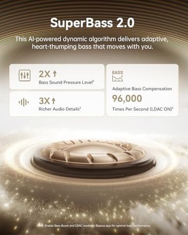 Baseus Bowie MC1 Pro Open Ear Clip-On Headphones, Hi-Res LDAC & HiFi4 Acoustic Sound, 5g Ultra-Lightweight Comfort, SuperBass 2.0, DNN 4-Mic AI Clear Calls, IP67 Waterproof, Bluetooth 6.0 (Titanium) - Image 7