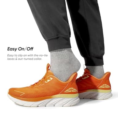 ALLSWIFIT Men's Slip On Walking Shoes Running Comfortable Tennis Breathable Non Slip Athletic Gym Workout Cross Training Fashion Sneakers,Size 8,Orange,SARR034M - Image 3