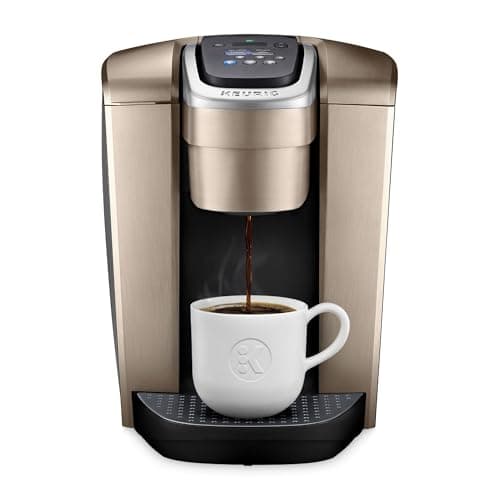 Keurig K-Elite Single Serve K-Cup Pod Coffee Maker, with Strength and Temperature Control, Iced Coffee Capability, 8 to 12oz Brew Size, Programmable, Brushed Gold - Image 1