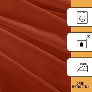 Obstal 2 Pack Table Clothes for 6 Foot Rectangle Tables - Water Resistant Washable Fabric Polyester Rectangle Table Cover Protector for Wedding, Banquet and Trade Shows, 72L x 30W Inches, Rust - Image 5