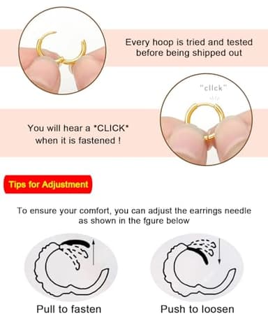 4 Pairs Small Gold Hoop Earrings Set for Women, 14k Gold Plated Cartilage Hoop Earring Hypoallergenic Small Hoop Earrings for 2nd 3rd Hole Huggie Hoop Earrings for Women Men Gifts (Gold-1.6mm) - Image 6