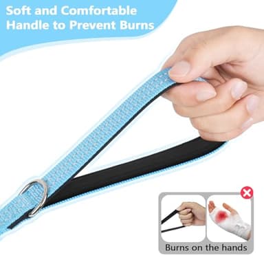 XiaZ 100 Feet Dog Training Leash, Nylon, Blue, Reflective, Padded Handle, 550 LBS Bearing, Suitable for Small, Medium Dogs and Cats - Image 3